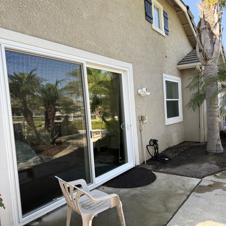 Sliding glass door and patio glass cleaned