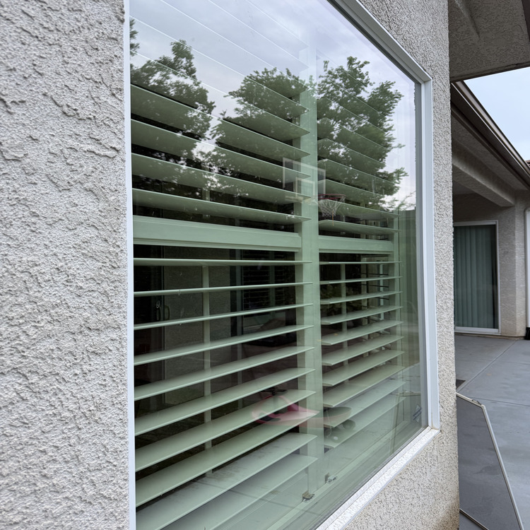 Window and shutters cleaned front and back